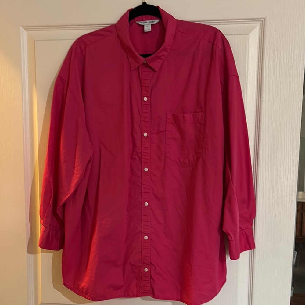 Old Navy Pink Blouse Long Sleeve Cotton